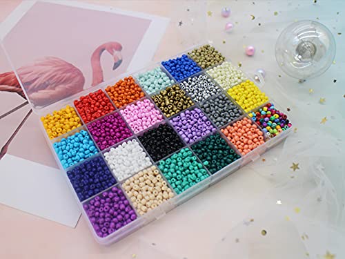 4 Pack 24 Grid Fixed Divider Clear Storage Box for Beads - size: 4pcs 24 Grids Box