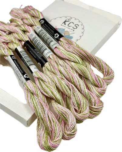 KCS 162 Yards(150 Meters) Mercerized Pearl Cotton Crochet Needlepoint Thread,Size 5 (4500, 6 skeins) - color: 4500