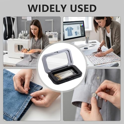 JJUNW 2 PCS Magnetic Needle Holder Case, Portable Sewing Pin Storage Case