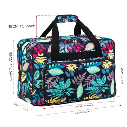 Sewing Machine Carrying Case，Sewing Machine Carrying Case Tote Bag，Universal Tote Storage Bag with Pockets and Handles, Suitable for Most Standard Singer, Janome (Blue) - color: Blue
