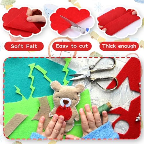 12" x 12" Squares Felt Sheets Fabric, 10Pcs Felt Fabric for Crafts, 1mm Thick Halloween Christmas Fabric Fall Felt Non-Woven Felt Paper for Sewing DIY Projects(Red) - color: Red