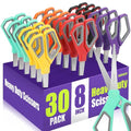 BURVAGY 30 Pack 8" Scissors All Purpose, Heavy Duty Scissors for Office - color: 30pack