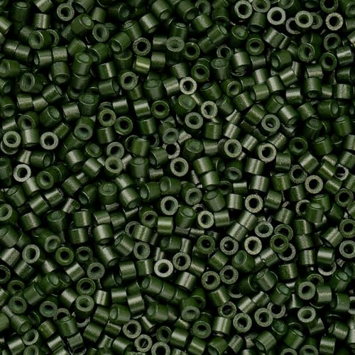 John Bead 25g Cylin Beads Opaque Forest Green 11/0 Glass Cylindrical Seed Beads for Jewelry Bracelets Necklaces Earrings Making Embroidery - color: Forest Green
