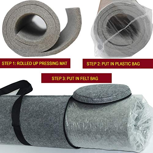 SAVINA Wool Pressing Mat 60 x 22in, Ironing Pad for Quilting & Sewing - size: 60in x 22in