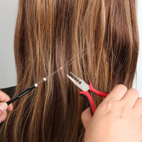 Hair Extension Loop Needle Threader, 10 Pcs, Black