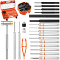 HORUSDY 23-Piece Punch Set Roll Pin Punch Set and Hammer with Bench Block, Punch Tool Ideal for Maintenance