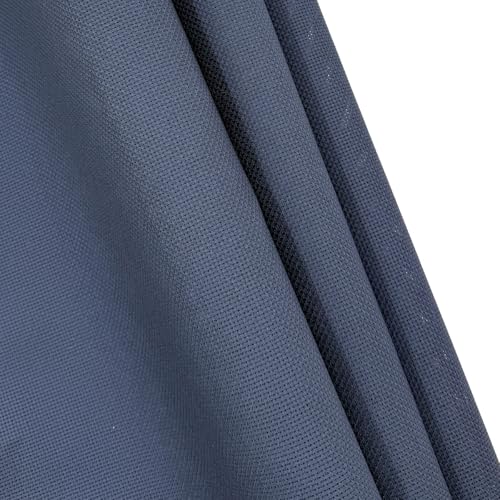 14 Count Aida Cloth, Dark Blue Cotton Cross Stitch Fabric, 30 x 39 Inch - color: Dark Blue