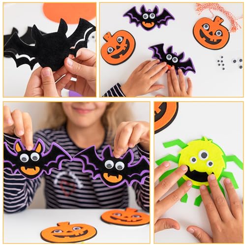 60PCS Felt Sheets Fabric, 4" X 4" Soft Felt Fabric for Crafts Halloween Christmas Fabric Fall Felt Squares for DIY and Sewing Projects (Black) - color: Black