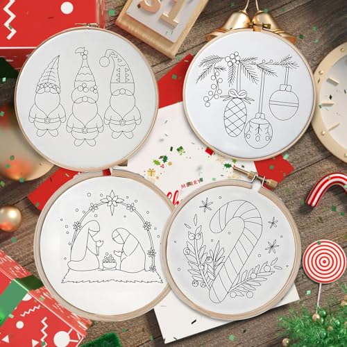 Christmas Embroidery Kits Beginners, Truck Embroidery Kits for Adults - color: Truck