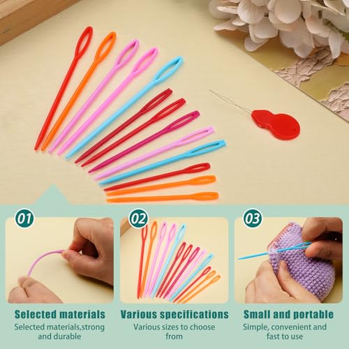 Bupete 40 Pcs Yarn Needles, Darning Needles Tapestry Needles for Yarn - color: Colorful 40 PCS