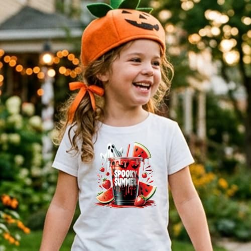 24Pcs Summer Halloween DTF Transfers Ready to Press, Spooky Summer Ghost Skeleton Pumpkin Heat Transfer Designs for T Shirts, Tote Bags, Pillows, DIY Clothing and Craft Projects - color: Summer Halloween