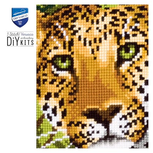 Vervaco Leopard Pillow Cover II Needlepoint Kit - color: Multicolor