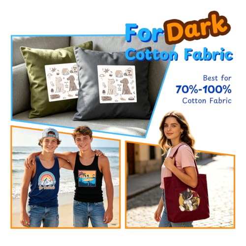 Heat Transfer Paper - 20 Sheets, 11" X 17" Dark Iron On Transfer Paper - color: Dark(20 Sheets)