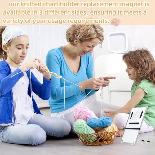 Knitting Pattern Holder with 4 Replacement Black Magnets, Knitting Chart Keeper Cross Stitch Pattern Holder for Crochet, Cross Stitch Supplies & Accessories, 11.42" Lx8.27" W - size: 11.42"L x 8.27" W