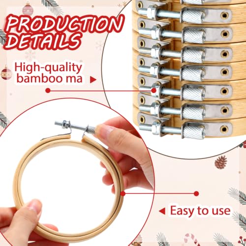 Beeveer 25Pcs Embroidery Hoops Christmas Craft, Red，White,Black,, 3 Inch - color: Red,White,Black, size: 3 Inch