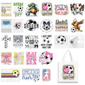 Alphabet Football Iron on Transfers Heat Transfer Viny 25pcs - color: Pride-16