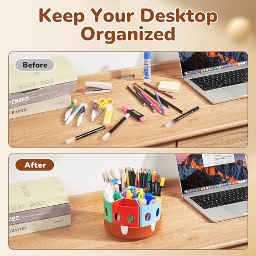 GAMENOTE Rotating Art Supply Organizer, Lazy Susan Caddy, Small - size: Small, 8"d x 5"h