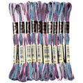 10 Skeins 87.5 Yards Variegated Embroidery Floss for Hand Sewing - color: Dark Purple
