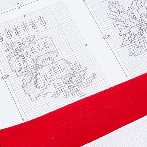 Bucilla Counted Cross Stitch Ornament Kit, 84293 Tiny Stocking, White - style: Tiny Stocking