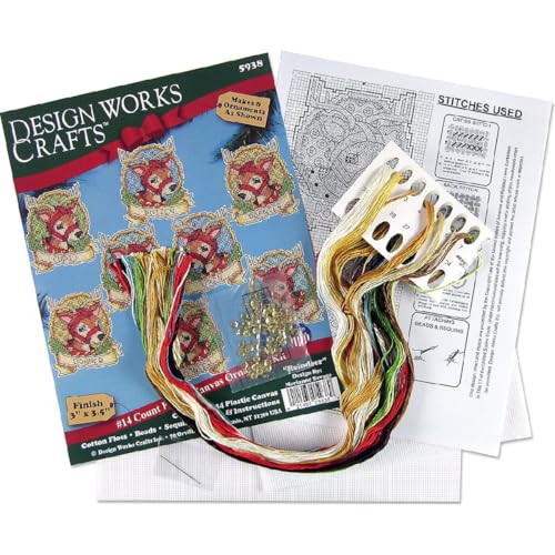 Reindeer Counted Cross Stitch Ornament Kit