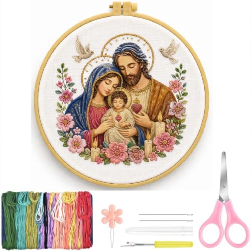 niurenmaoyi Jesus Embroidery Kit for Beginner,Cross Stitch Kit for Adult - color: Embroidery Kits-0621-04