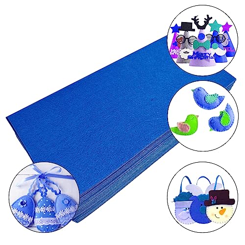 Jtnohx Self Adhesive Felt Sheets Adhesive Backed Felt Fabric Blue 4"x8" - color: Blue