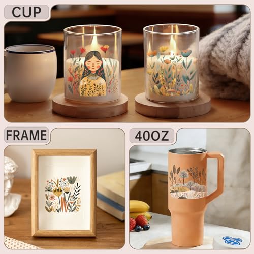 32 PCS Scandinavian Spring Folk Art UV DTF Cup Wrap Stickers - style: Scandinavian Spring Folk Art