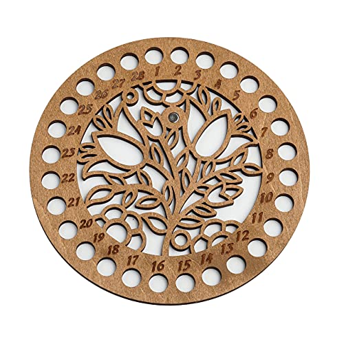 Thread Organizer Double Sided Wooden Mouline Holder Embroidery Storage Cross Stitch Accessories Sewing Floss Thread Keeper (FLZ-014) - color: FLZ-014