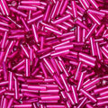 4200pcs Glass Bugle Beads, Mini Long Tube Seed Beads Bulk, Tiny Small Loose Spacer Embroidery Beaded for Bracelets Jewelry Making Sewing, Crafts, Christmas Ornaments, 2×6mm, Rose Red - color: Rose red