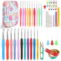 Vodiye 21 Sizes Ergonomic Crochet Hooks Set with Case, 0.5-10.0mm - size: 21 Size(0.5-10.0mm)
