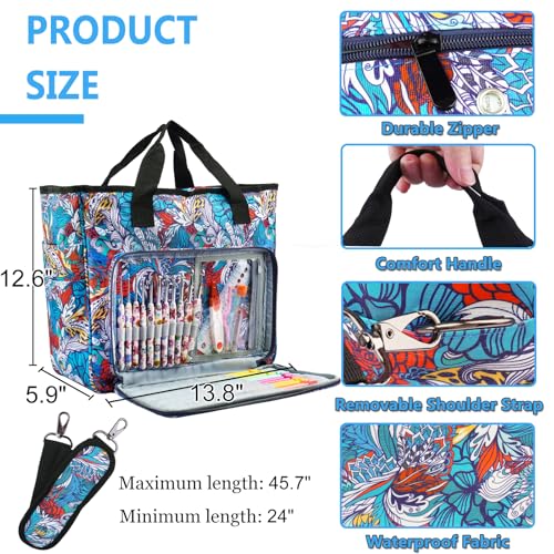 Knitting Bags and Totes Organizers Large Crochet Bag(Retro) - color: Retro