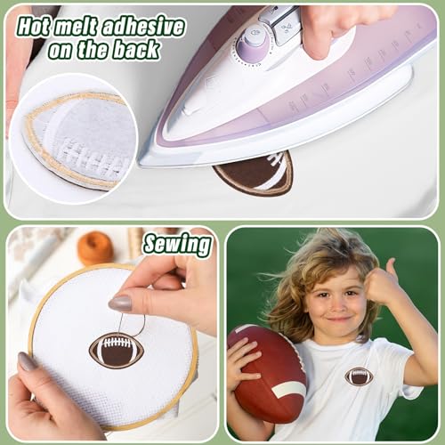 AUGSUN 36pcs Ball Sports Iron on Patches Boys Embroidered Sew Applique - style: Ball Sports