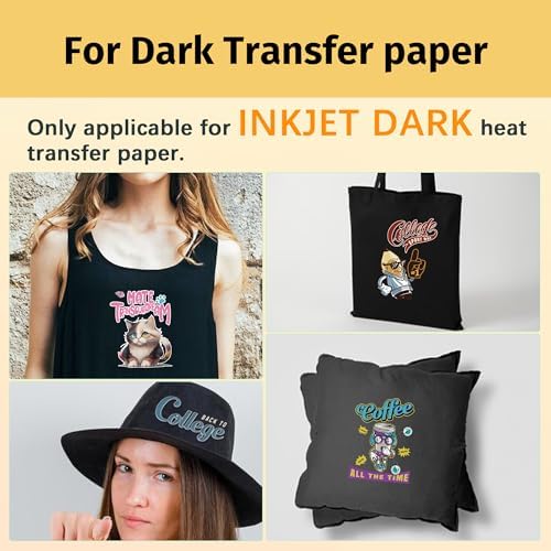 TransOurDream Heat Transfer Mask & Iron on Tape(20 Sheets, 11"x17") - Iron-On Clear Positioning Film for Dark Transfer Paper & Printable HTV on Shirts - color: Mask-Dark, size: 20 Sheets