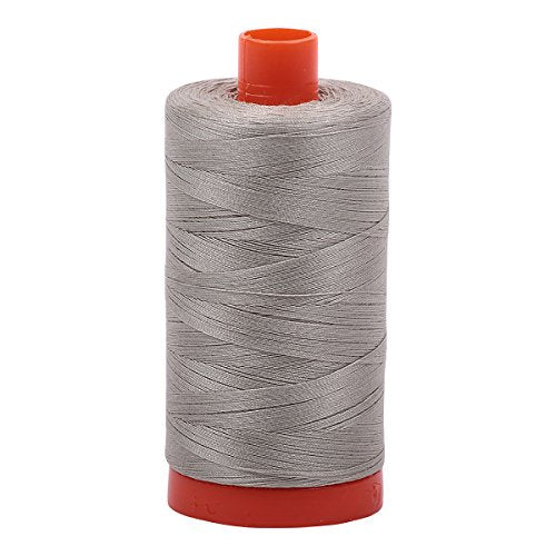 Aurifil A1050-5021 Solid 50wt 1422yds Light Grey Mako Cotton Thread - color: Light Grey