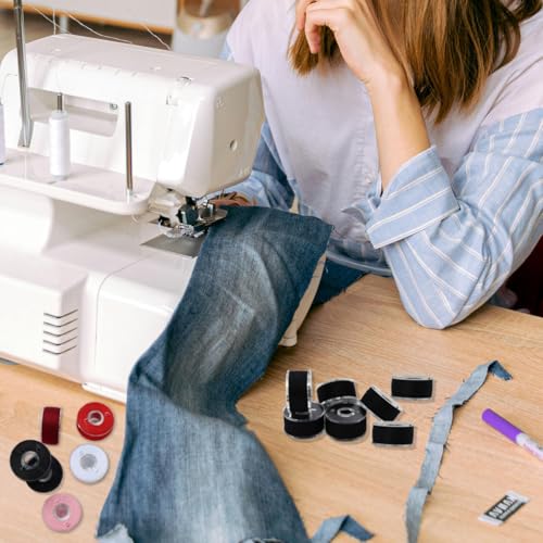 36 Pcs Bobbins and Sewing Threads with Bobbin Case, Sewing Thread Set - color: Black
