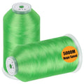 New brothread 2 Huge Spools Embroidery Machine Thread - Lime Green - color: Lime Green-513