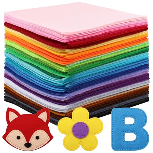 Reginary 120 Pcs 8 x 10 Inch Felt Sheets Bulk for Craft 40 Assorted Color - color: Classic, size: 8 x 10 Inch