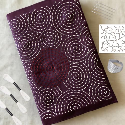 25Pcs Plastic Sashiko Stencil Reusable Kit 4.7 Inch Sashiko Template Patten