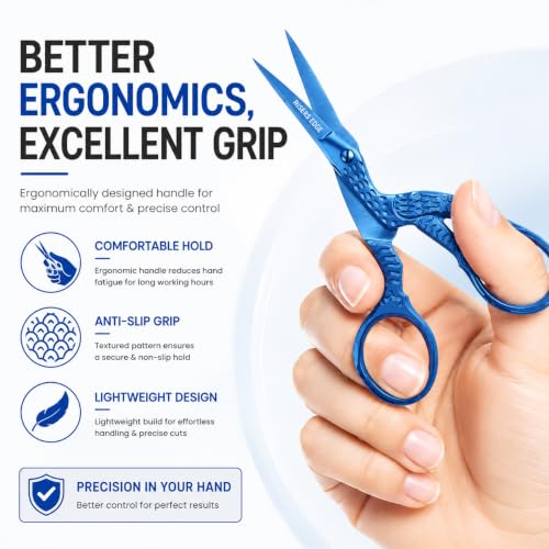 Embroidery Scissors, Stork Scissors for Sewing & Thread Cutting
