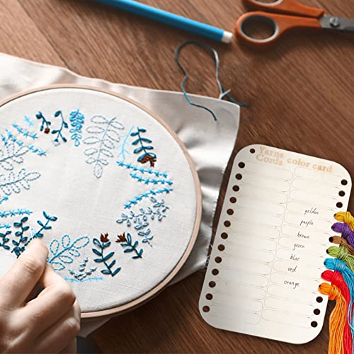 PH PandaHall 4pcs Embroidery Floss Organizer Wooden Stitch Thread Holder 26 Positions Thread Organizer Double Sided Thread Sorter for DIY Sewing Supplies Needlework Thread Organization Crafts