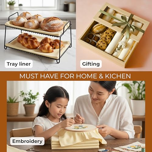 Natural - Blank Plain - 100% Cotton Tea Towels For Kitchen - For Crafting Embroidery Baking Sourdough Bread Proofing - 18"X28" - 6 Pack - Flour Sack Dish Towels - Heavy Weight Linen High Threadcount - size: 18"x28" Set of 6