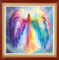 Foxhool Stamped Cross Stitch Kits,11CT Printed Cross Stitch Pattern Full Embroidery Kits for Beginner Needlepoint Kits& Angel's Wings 18x18 inch - color: ColorSet11