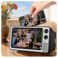SEANCHEER Retro TV Cell Phone Screen Magnifier HD 3D Portable Foldable - color: Retro Silver-12"