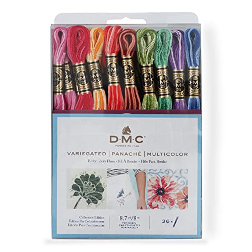 DMC Embroidery Floss Pack - Variegated - 8.7 Yards - 36 skeins - color: Assorted, size: 8.7 Yards (36 skeins)