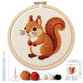 AohaiNova Punch Needle Kit for Adult Beginners,Punch Needling Set Squirrel - color: 03-Squirrel