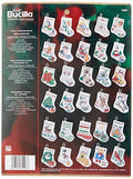 Bucilla Counted Cross Stitch Ornament Kit, 84293 Tiny Stocking, White - style: Tiny Stocking