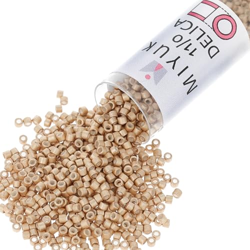 Miyuki Delica Seed Beads - color: DB1152 - Semi-Matte Galvanized Champagne