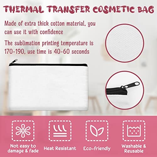 Legigo Blank Canvas Bags Zipper Pouch Makeup Bags Pencil Pouch Bulk - color: Off White