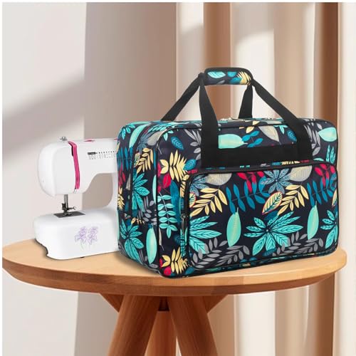Sewing Machine Carrying Case，Sewing Machine Carrying Case Tote Bag，Universal Tote Storage Bag with Pockets and Handles, Suitable for Most Standard Singer, Janome (Blue) - color: Blue
