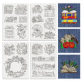 BENECREAT 4 Sheets 18PCS Stick and Stitch Embroidery Paper, Books and Flower Theme Stabilizer Water Soluble Hand Sewing for Carves, Shirts, Coats, Bags, Towels - color: Books and Flower